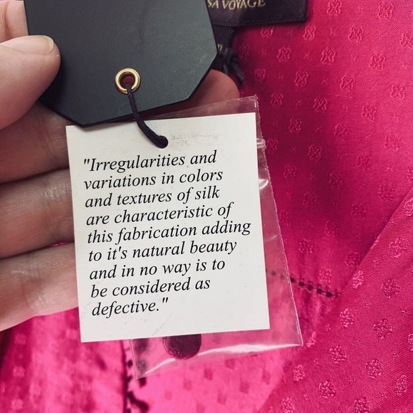 Marchesa Voyage Silk Long Sleeve Button Up Blouse Womens Size 2 NWT $275 - Picture 8 of 13